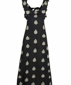 RosewaterHouse CLOTHING Malika Dress - Black & Gold