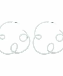 QuayL Loop De Hoop Earrings - White WHAT'S HOT