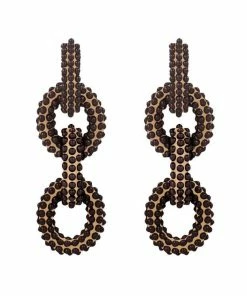 QuayL WHAT'S HOT Round Chain Link Hoops - Chocolate