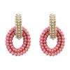QuayL Double Chain Link Hoop - Pearl/Pink