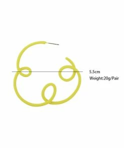 QuayL Loop De Hoop Earrings - Yellow