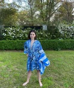 Sue Sartor Flounce™️ Shorty | Blue / White CLOTHING