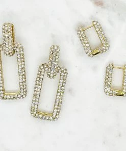 QuayL ACCESSORIES Crystal Chain Link Hoop