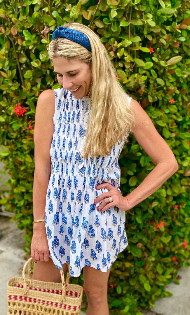 The Kemble Shop WHAT'S HOT Blue & White Flowered Phoebe Dress 4 The Kemble Shop WHAT'S HOT Blue & White Flowered Phoebe Dress