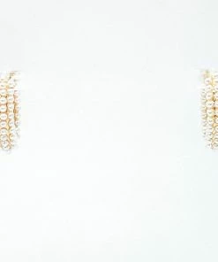 QuayL Round Chain Link Hoops - Pearl