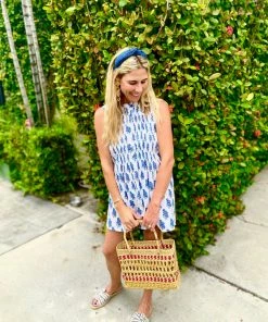 The Kemble Shop WHAT'S HOT Blue & White Flowered Phoebe Dress