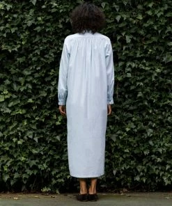 Daphne Wilde CLOTHING The Lulu In Pale Blue Flannel