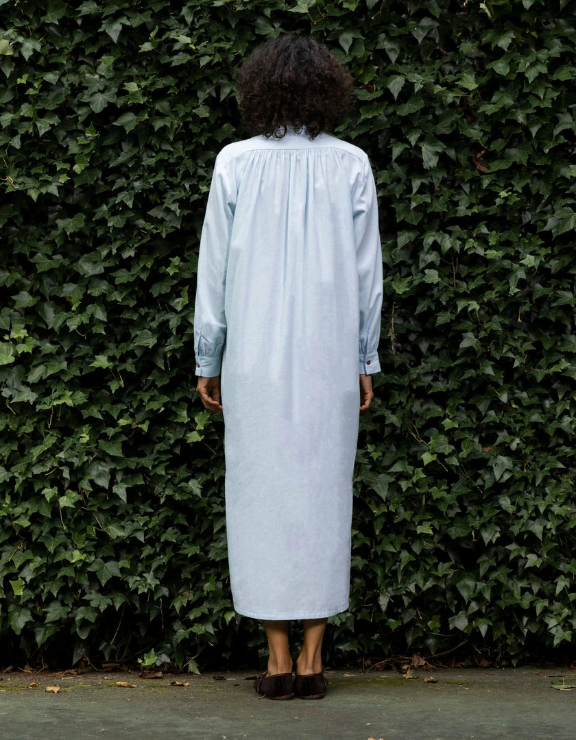 Daphne Wilde CLOTHING The Lulu In Pale Blue Flannel 4 Daphne Wilde CLOTHING The Lulu In Pale Blue Flannel