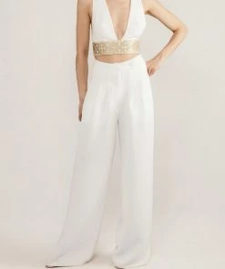 RosewaterHouse Pillar Pant - Ivory Bottoms