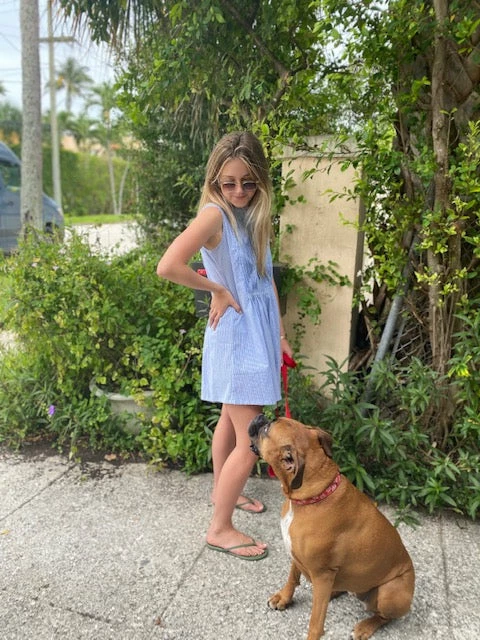 The Kemble Shop WHAT'S HOT Blue And White Striped Phoebe Dress 4 The Kemble Shop WHAT'S HOT Blue And White Striped Phoebe Dress