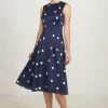 Molly Moorkamp Jori Dress, Racing Dot, Deep Ocean Navy-White CLOTHING