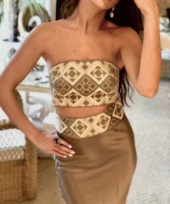 RosewaterHouse Avin Slip Skirt - Bronze CLOTHING