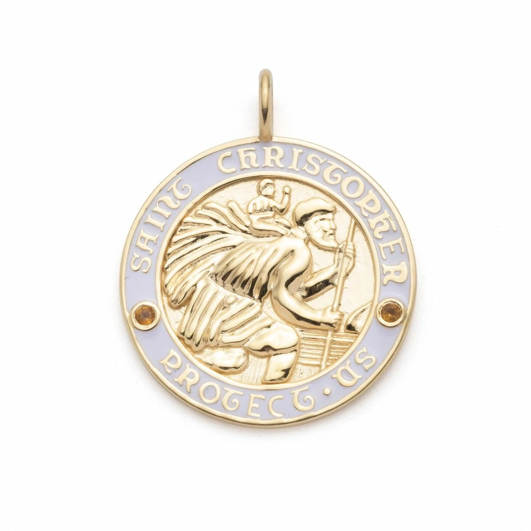 Heritage Jewelry WHAT'S HOT Saint Christopher Large Pendant, Multiple Colors Available 4 Heritage Jewelry WHAT'S HOT Saint Christopher Large Pendant, Multiple Colors Available