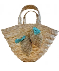 The Kemble Shop WHAT'S HOT Natural Straw Lemon Tote