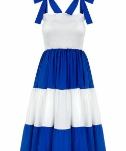 Monica Nera Mathilde Midi Colorblock Dress CLOTHING