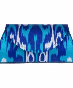 Larkin Lane Mykonos Silk Ikat Hard Shell Clutch WHAT'S HOT