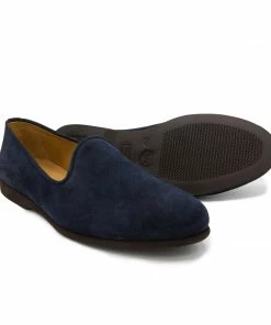 Del Toro WHAT'S HOT Men's Navy Suede Napoli Slipper
