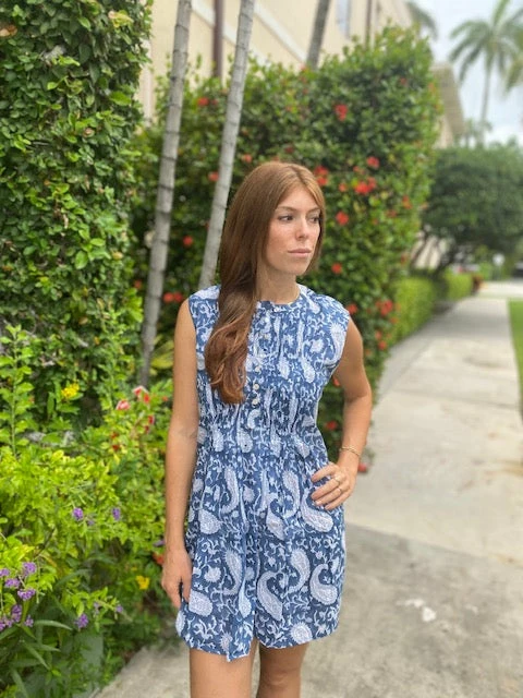 The Kemble Shop WHAT'S HOT Paisley Palm Navy Phoebe Dress 3 The Kemble Shop WHAT'S HOT Paisley Palm Navy Phoebe Dress