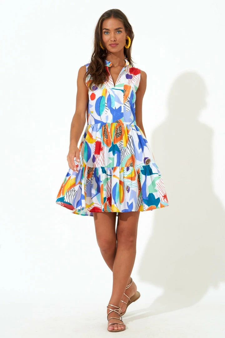 OLIPHANT Yoke Dress- Papaya Yellow 3 OLIPHANT Yoke Dress- Papaya Yellow