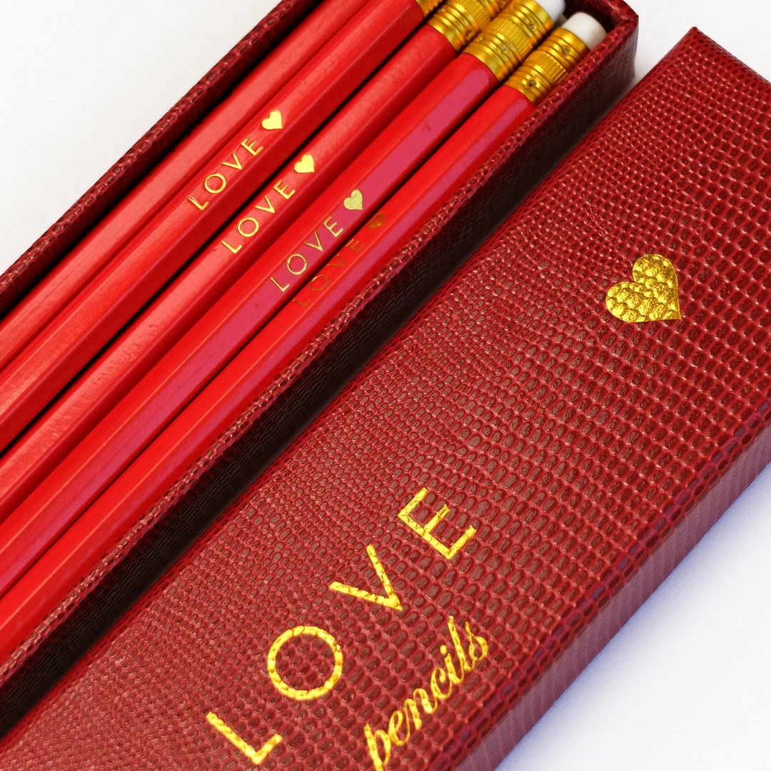 Sloane Stationery Hostess Gifts LOVE Pencils - Box Of 10 4 Sloane Stationery Hostess Gifts LOVE Pencils - Box Of 10