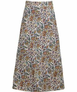 RosewaterHouse CLOTHING Ghalamkar Skirt - Blue & Green