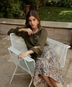 RosewaterHouse CLOTHING Ghalamkar Skirt - Blue & Green