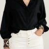 RosewaterHouse Tops Cotton Yar Blouse - Black 2 RosewaterHouse Tops Cotton Yar Blouse - Black