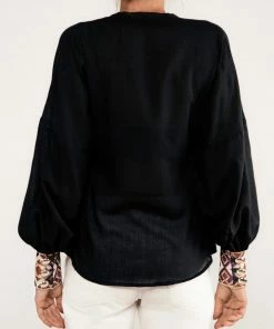 RosewaterHouse Tops Cotton Yar Blouse - Black 8 RosewaterHouse Tops Cotton Yar Blouse - Black