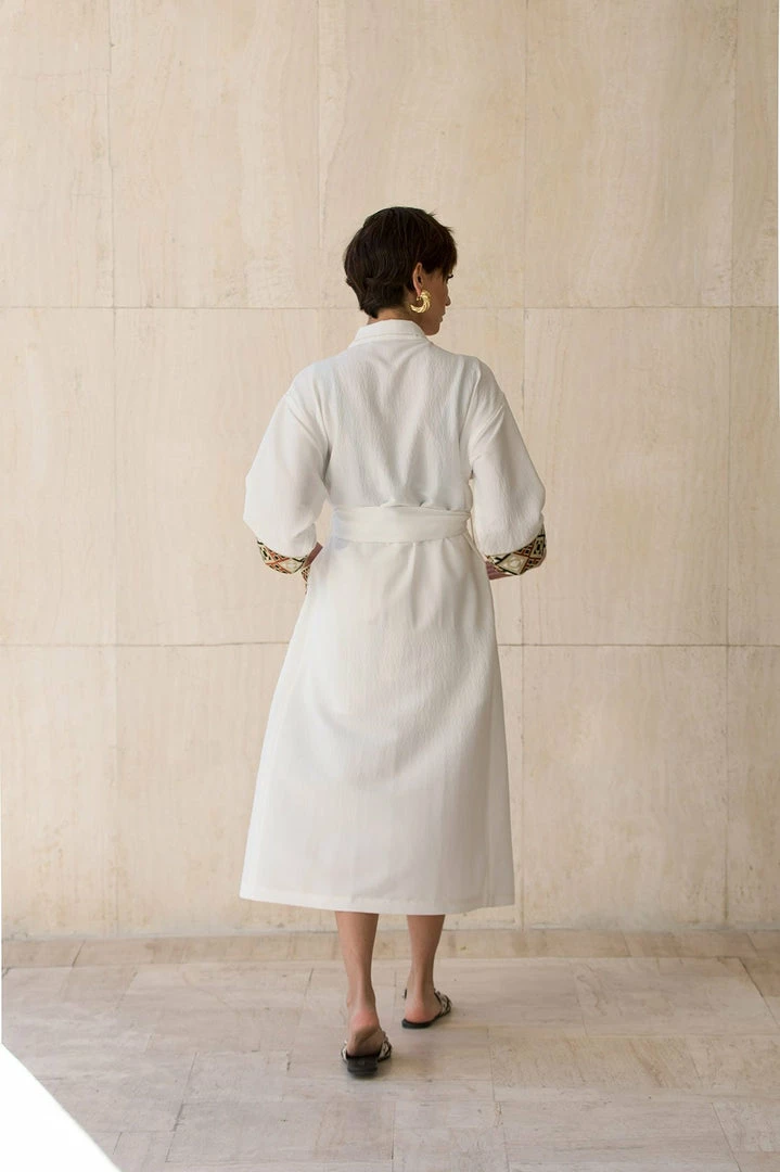 RosewaterHouse Balouch Duster - White CLOTHING 5 RosewaterHouse Balouch Duster - White CLOTHING