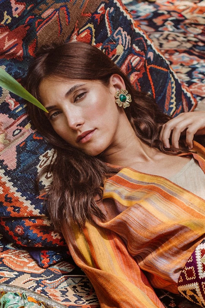 RosewaterHouse ACCESSORIES Sogol Earrings - Malachite 9 RosewaterHouse ACCESSORIES Sogol Earrings - Malachite