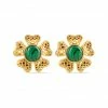 RosewaterHouse ACCESSORIES Sogol Earrings - Malachite 1 RosewaterHouse ACCESSORIES Sogol Earrings - Malachite