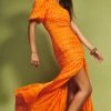 Cristina Sabatini Sunset Orange/ Cora One Shoulder Maxi Dress Calling All Colors