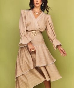 Cristina Sabatini Wedding Guest Shop Sunset Orange/ Mila Maxi Midi Dress