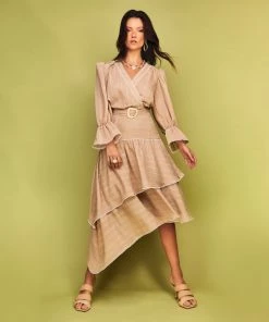 Cristina Sabatini Wedding Guest Shop Sunset Orange/ Mila Maxi Midi Dress