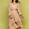 Cristina Sabatini Sand/ Mila Maxi Midi Dress WHAT'S HOT