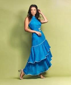 Cristina Sabatini Ocean/ Poppy Sleeveless Maxi Dress 15 Cristina Sabatini Ocean/ Poppy Sleeveless Maxi Dress