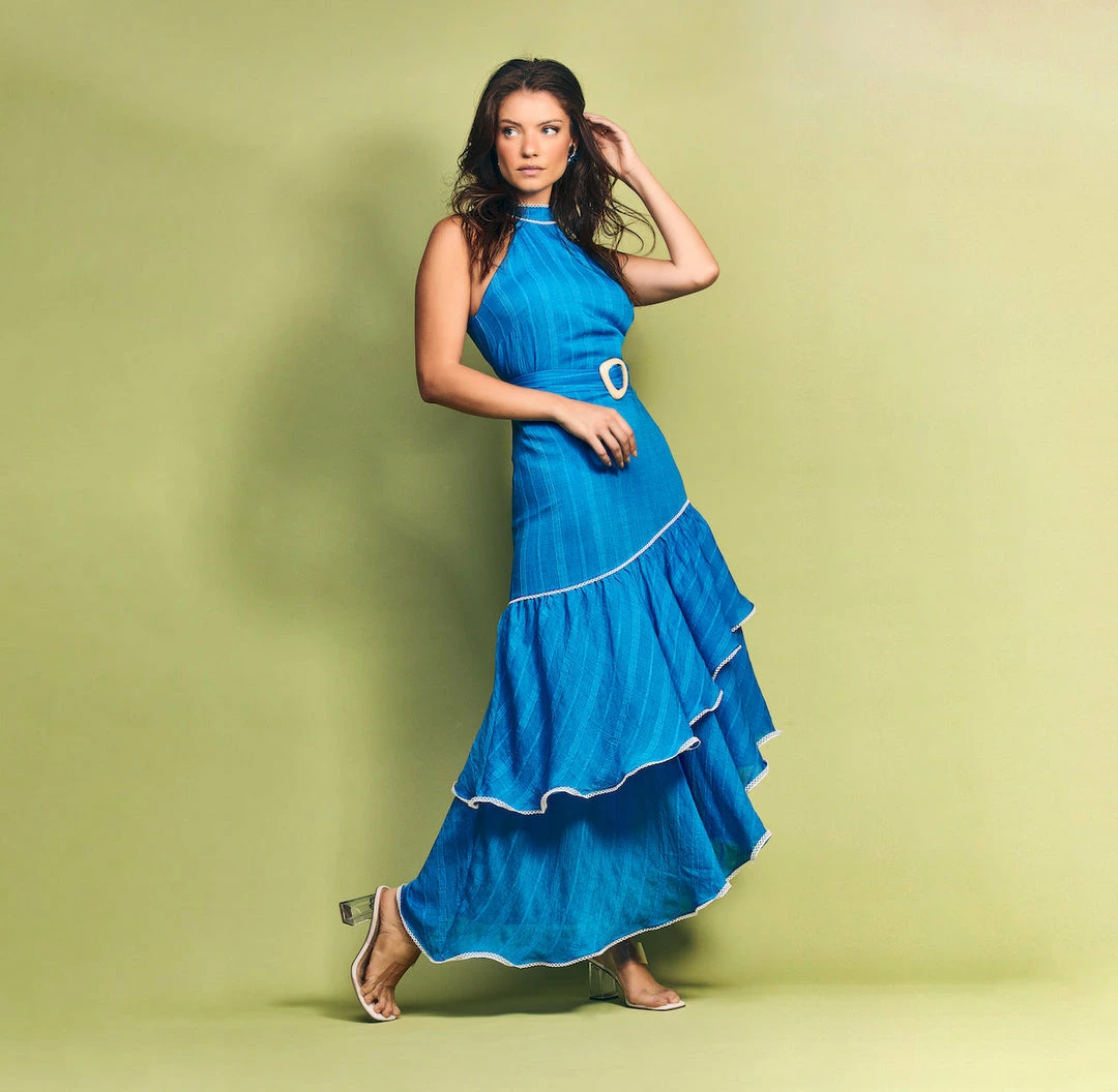 Cristina Sabatini Ocean/ Poppy Sleeveless Maxi Dress 9 Cristina Sabatini Ocean/ Poppy Sleeveless Maxi Dress