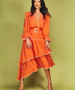 Cristina Sabatini Sand/ Mila Maxi Midi Dress WHAT'S HOT