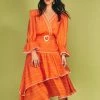 Cristina Sabatini Wedding Guest Shop Sunset Orange/ Mila Maxi Midi Dress