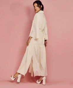 Cristina Sabatini Island White/ Agnes Bell Sleeve Maxi Dress WHAT'S HOT