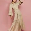 Cristina Sabatini Sand/ Agnes Bell Sleeve Maxi Dress WHAT'S HOT