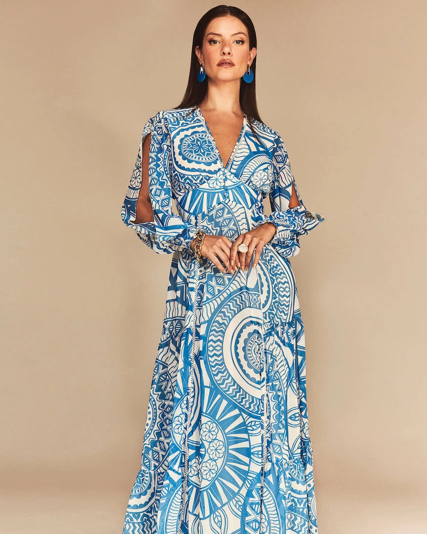 Cristina Sabatini Lime/ Faith Long Sleeve Maxi Dress 10 Cristina Sabatini Lime/ Faith Long Sleeve Maxi Dress