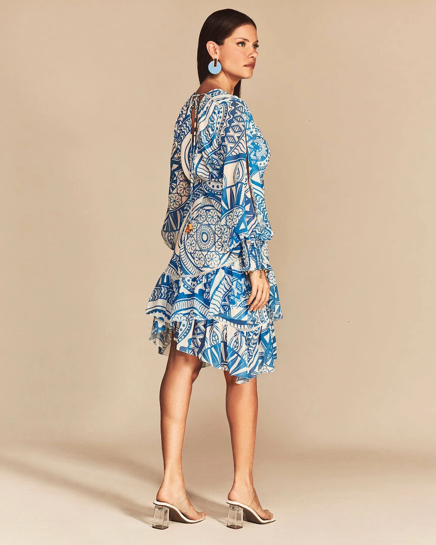 Cristina Sabatini Lime/ Kylie Long Sleeve Mini Dress 8 Cristina Sabatini Lime/ Kylie Long Sleeve Mini Dress