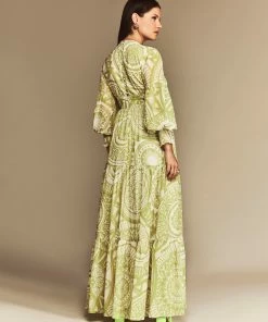 Cristina Sabatini Lime/ Faith Long Sleeve Maxi Dress 13 Cristina Sabatini Lime/ Faith Long Sleeve Maxi Dress