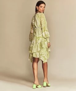 Cristina Sabatini Lime/ Kylie Long Sleeve Mini Dress 13 Cristina Sabatini Lime/ Kylie Long Sleeve Mini Dress
