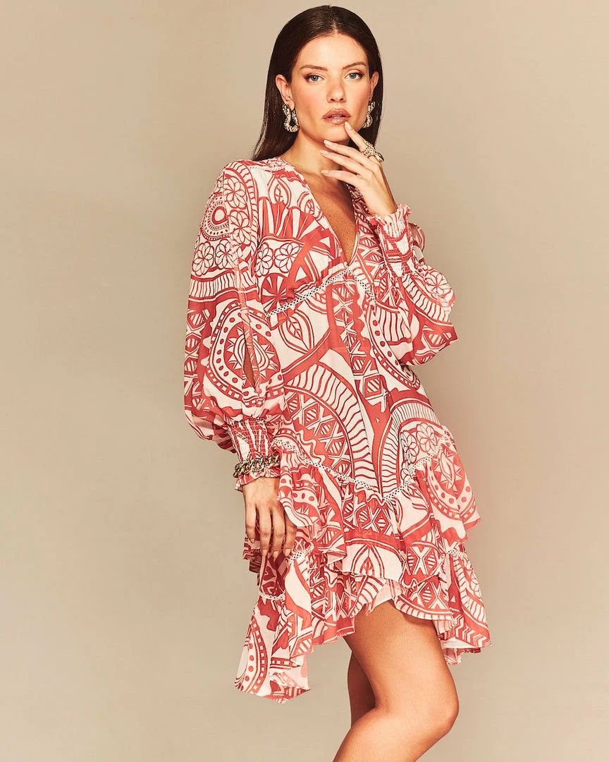 Cristina Sabatini Lime/ Kylie Long Sleeve Mini Dress 10 Cristina Sabatini Lime/ Kylie Long Sleeve Mini Dress