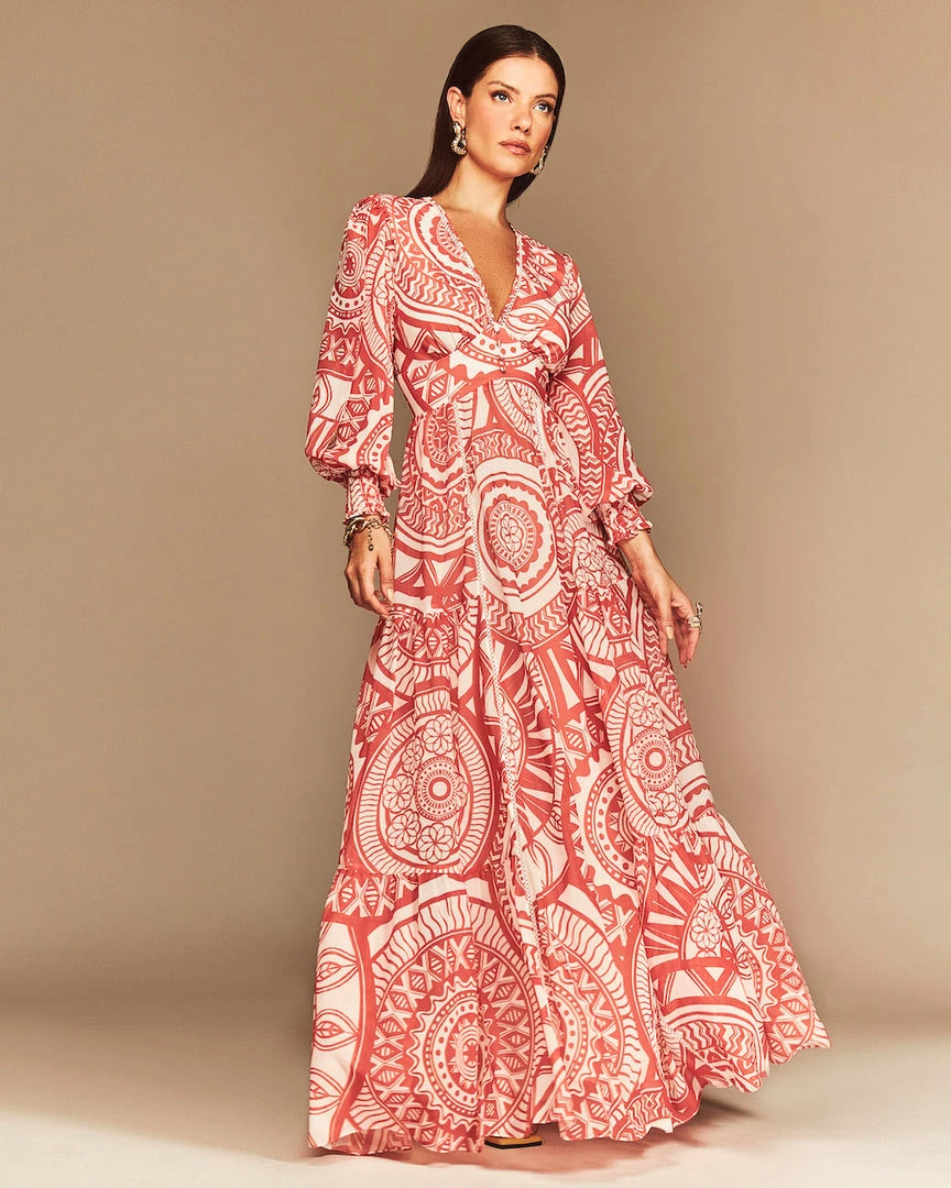 Cristina Sabatini Lime/ Faith Long Sleeve Maxi Dress 6 Cristina Sabatini Lime/ Faith Long Sleeve Maxi Dress