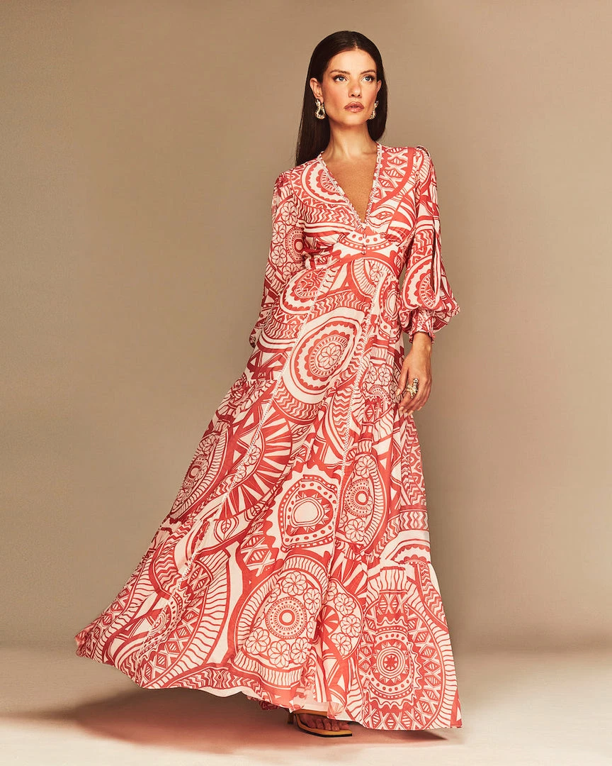 Cristina Sabatini Lime/ Faith Long Sleeve Maxi Dress 7 Cristina Sabatini Lime/ Faith Long Sleeve Maxi Dress