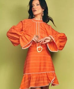 Cristina Sabatini Sunset Orange/ Nova Puff Sleeve Mini Dress WHAT'S HOT 11 Cristina Sabatini Sunset Orange/ Nova Puff Sleeve Mini Dress WHAT'S HOT