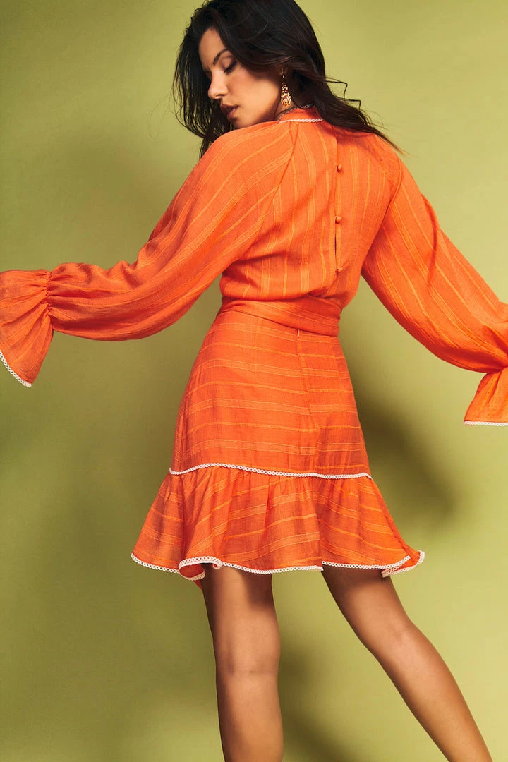 Cristina Sabatini Sunset Orange/ Nova Puff Sleeve Mini Dress WHAT'S HOT 4 Cristina Sabatini Sunset Orange/ Nova Puff Sleeve Mini Dress WHAT'S HOT